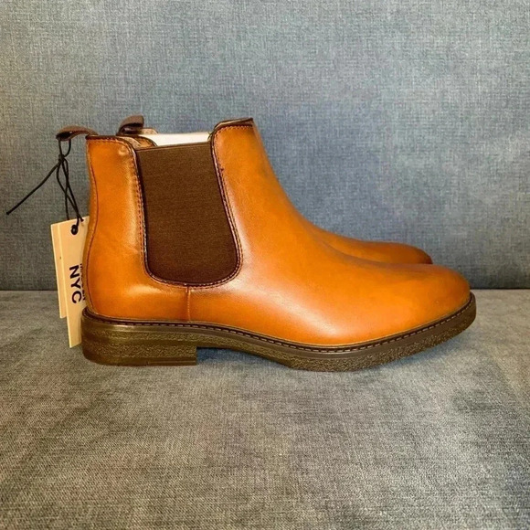 Men’s Madden NYC Brown Faux Leather Dress Up Casual New Ettan Chelsea Boot Size7 - Picture 2 of 9